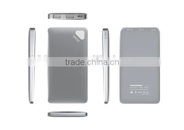 Portable TPOS Ultra thin 5000mAh Mobile Power Bank