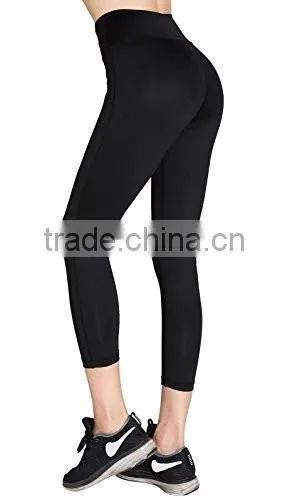 Women's Activewear Yoga Pants High Rise Slim Fit Tights Cropped Capris