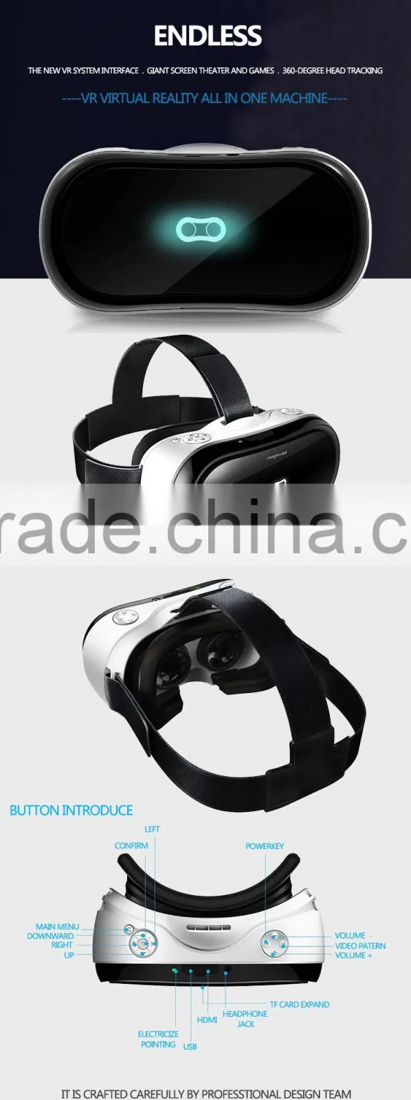 3d Glasses Virtual Reality Helmet Video all in one vr box 3.0
