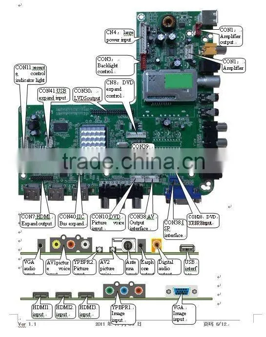 Universal Tv Motherboard Board Tv Certifications CE ISO9001
