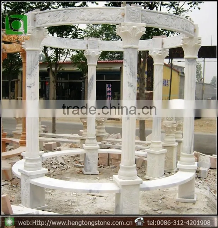Outdoor Carved Marble Garden Gazebo
