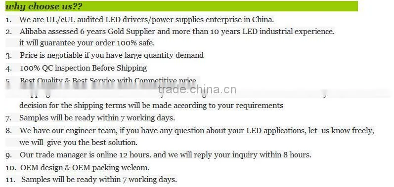 US standard AC 100-240V 12V LED strips transformer 72w