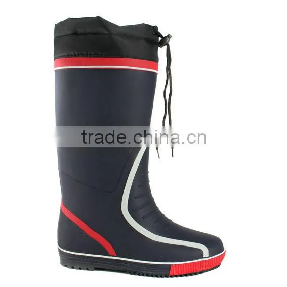 2013 fashion black and red sailing boots