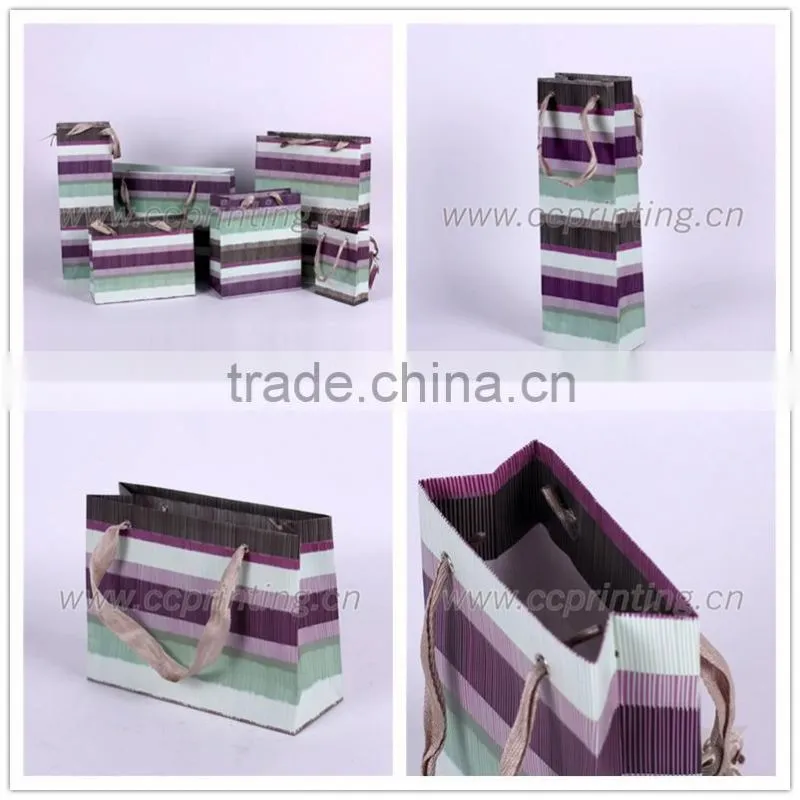 Custom logo printed gift flat paper bag