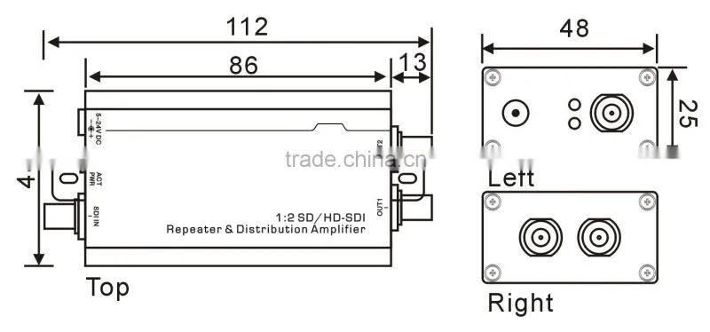 SD to SDI HD to SDI over coax repeater and splitter