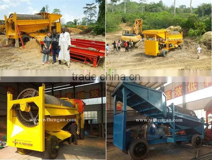 placer gold mining plant separating drum with ISO certification