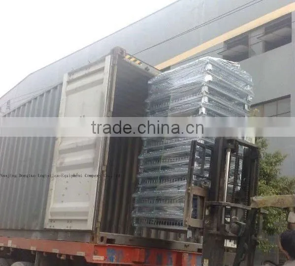 Stackable wire pallet container/pallet cage/storage wire basket
