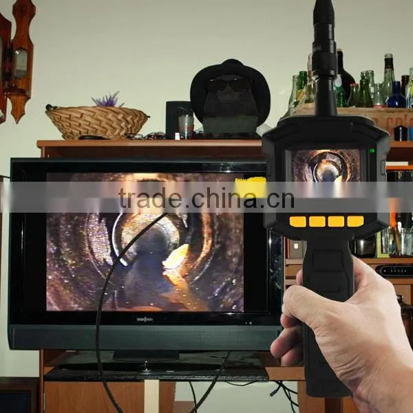 Industrial 2.31" TFT LCD 8mm Camera Video Borescope Endoscope 4 LED Lights AV Output SnakeScope 3FT Cable Surveillance Tool