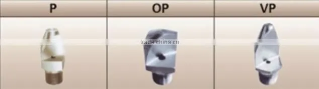 P Series Narrow angle deflection flat fan spray nozzle