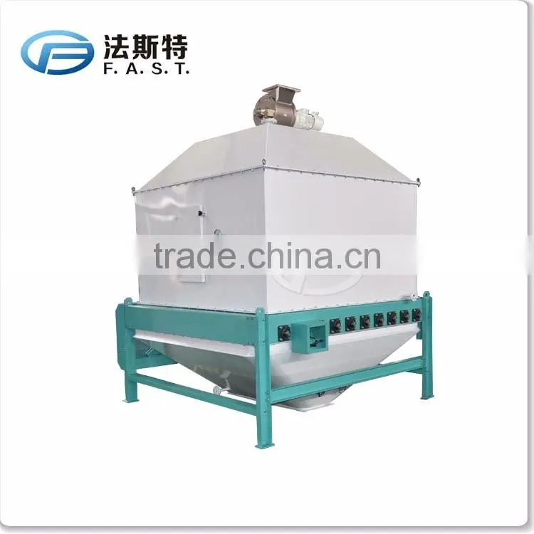post-cooling of fish and shrimp feed