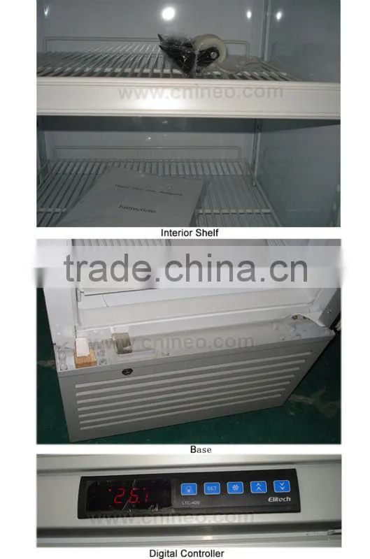 860L Stainless Steel Double Doors Vertical Display Showcase
