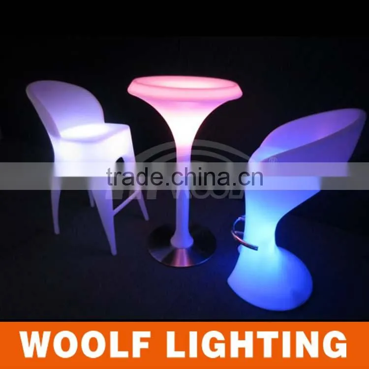 modern illuminated RGB high table led KTV bar stool