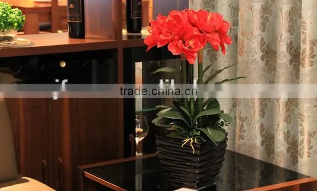 Realistic PU artificial clivia flowers for wedding decoration