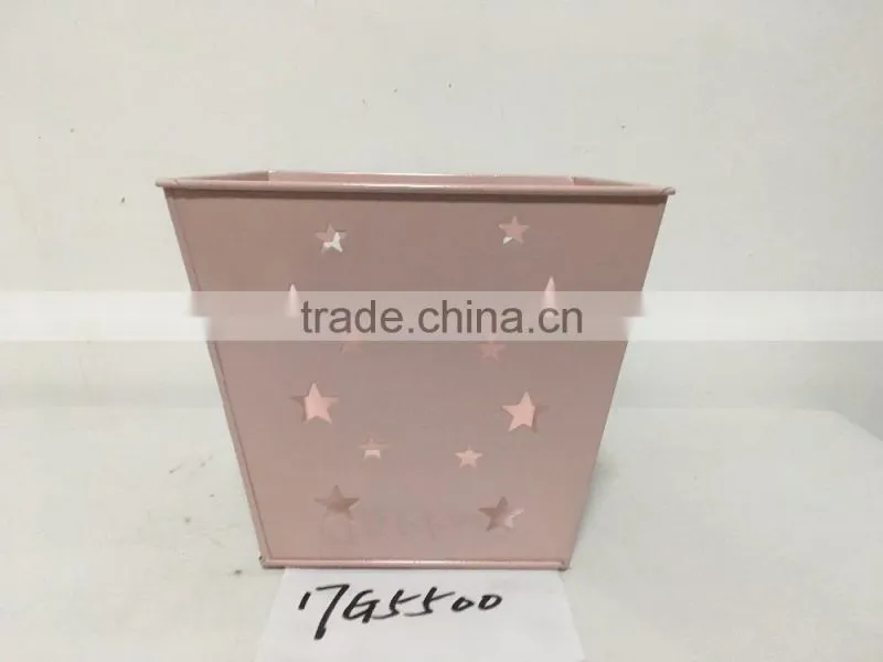 wholesale tall large indoor garden wall decorative metal wrought iron square pot planter