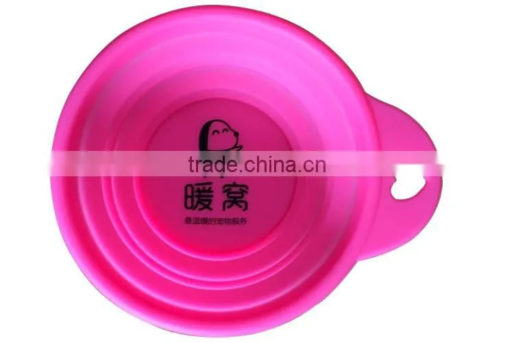 wholesale factory Pet's gift Pure silicone dog bowl with custom logo