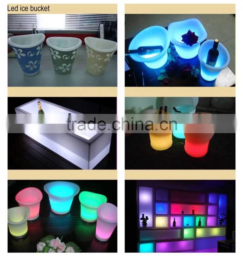 PE remote control battery operated LED apple Bar Chair