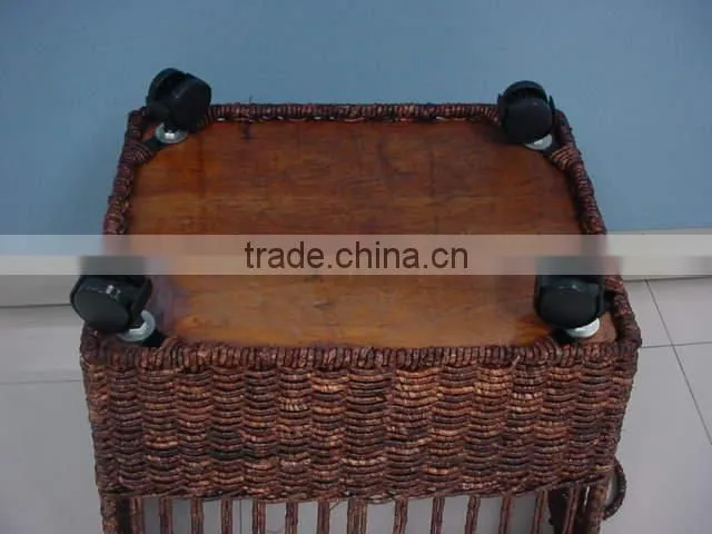 Wicker shopping cart with 2 wheels wicker shopping baskets with wheels