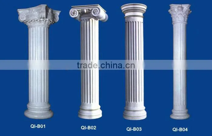 GfRC cladding Roman white pillars
