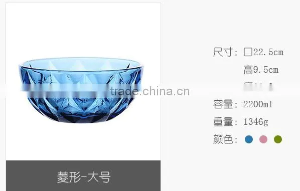 vintage hand blown glass bowl thick glass bowl depression glass bowl