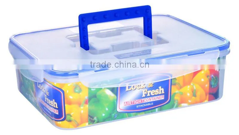 4500ml clear plastichealthy food box/BPA free container/fresh food box/vacuum seal food box