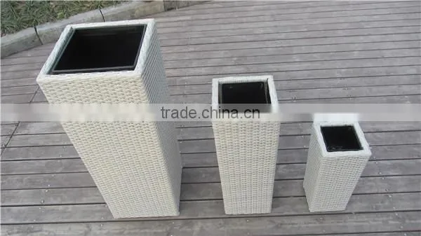 2015 3pcs rattan garden flowerpot set
