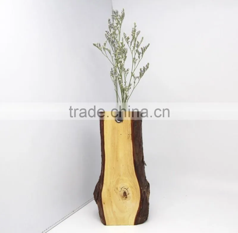 Wooden Flower Holder with Hanger, Wooden Wall Flower Holder, Eco-friendly Flower Holder