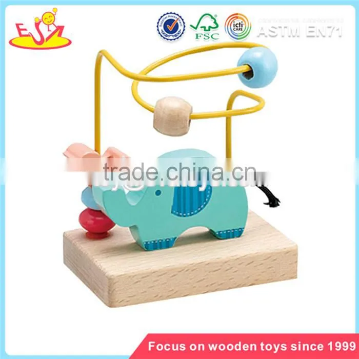 Wholesale new fashion wooden around beads toy beautiful wooden around beads toy W11B053