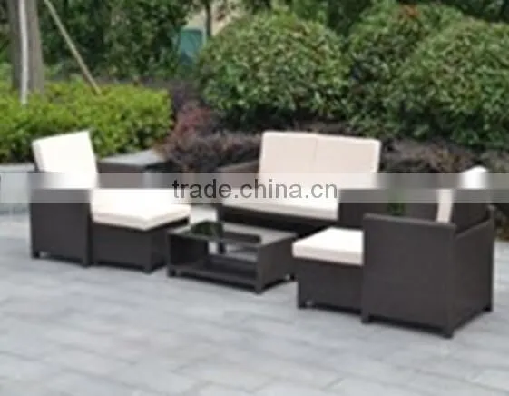 4 seats wicker sofa set outdoor rattan sofa set with nice price