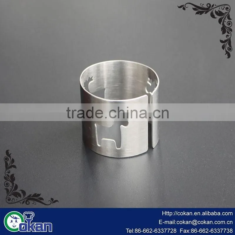 CK-KT699 New design fda and lfgb Stainless Steel napkin ring/napkin rings for weddings/towel ring