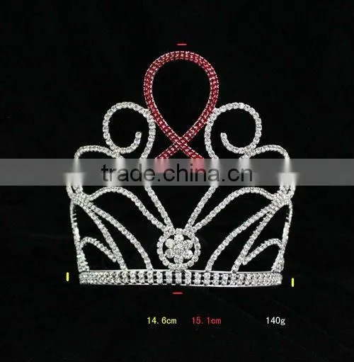 Rhinestone Silver Fashion Tall Pageant Crown Tiara Crown For Women princess