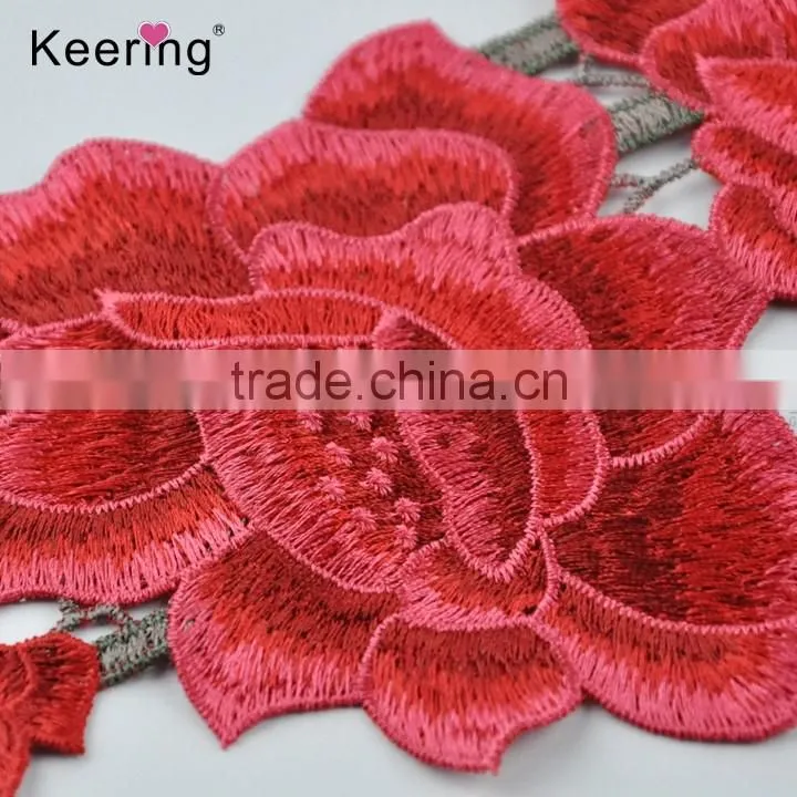New Design Pretty Flower Clothing Embroidery Patch Craft WEF-005