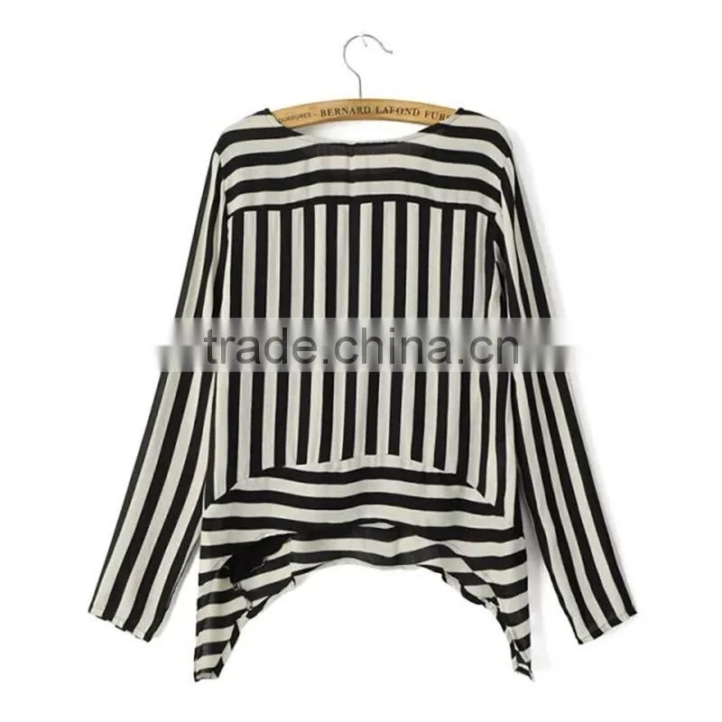 Women's Boat Neck Key Hole Back Long Sleeve Shirt Summer Casual Blouse
