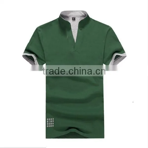 V-neck polo shirt double mercerized cotton polo shirt,polo t-shirt,brand men polo