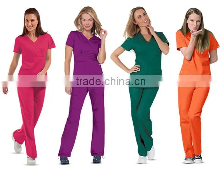 New style Medical scrub/scrub suit/nurse hospital uniform designs