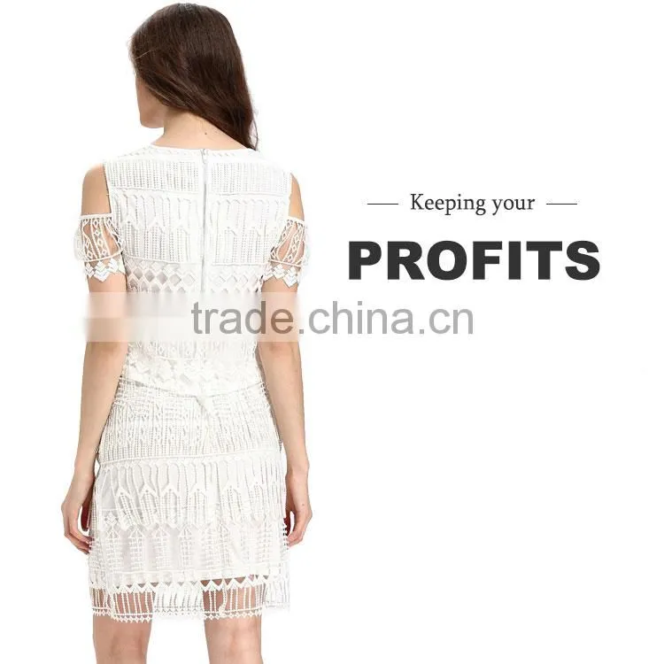 Domin fashion latest 2 piece style fancy lace dress