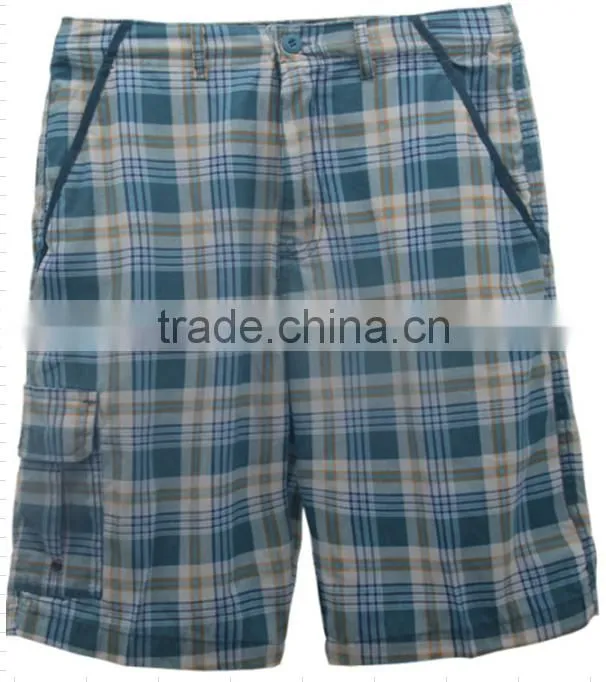 Grid pattern stocklot beach board shorts