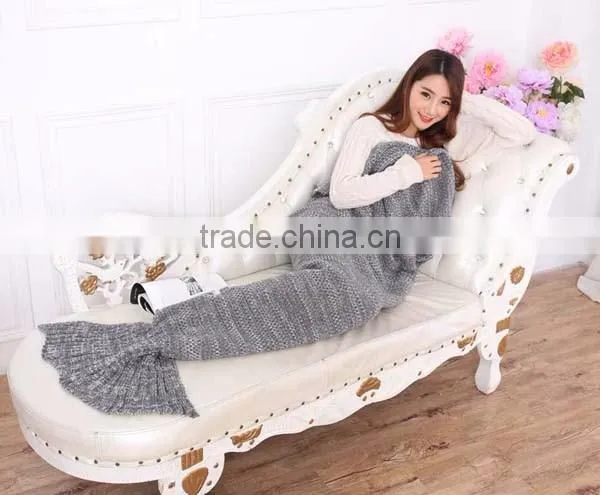 New Arrival Knitted Wearable Adults TV Mermaid Tail Blanket