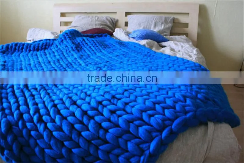 Merino wool Grande Large blankets/Giant knit/Cozy throw Chunky blanket