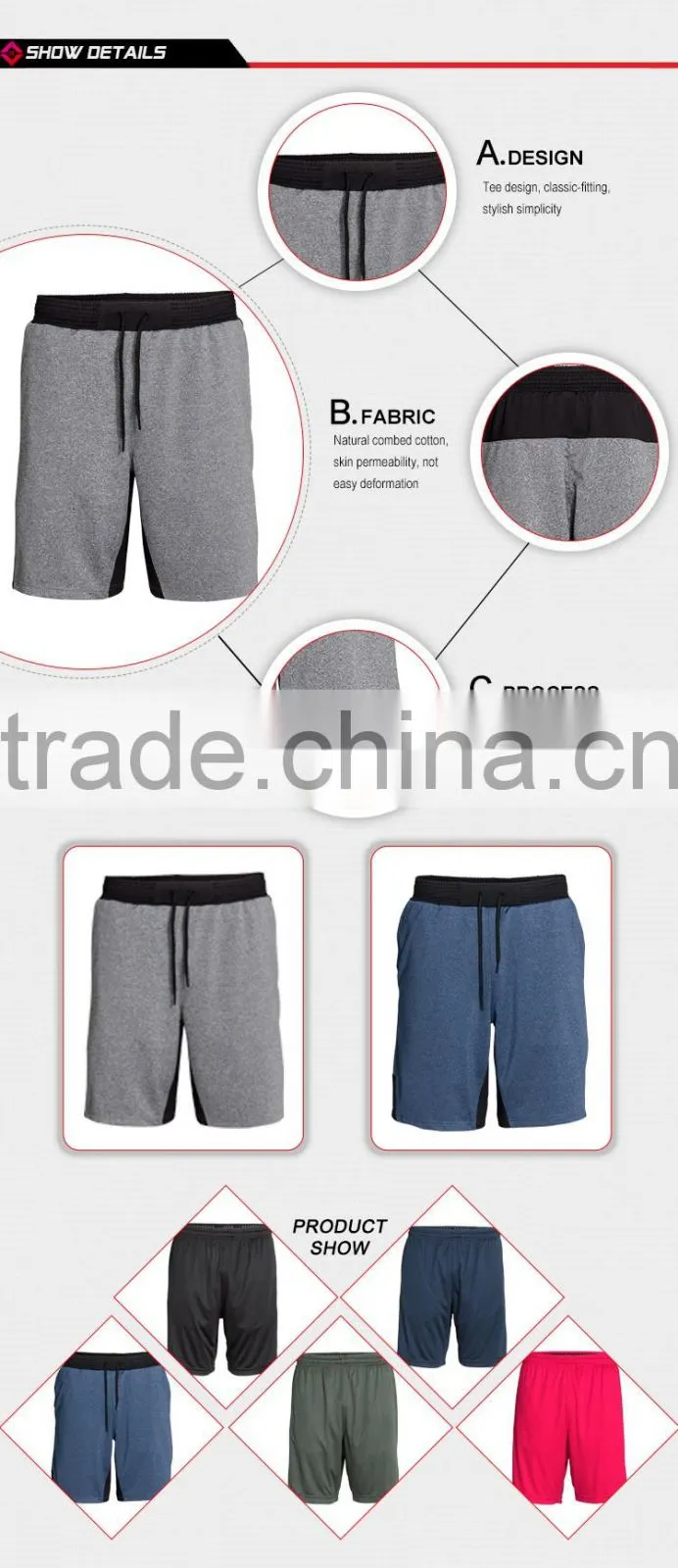 High quality custom sports tracksuit jogging pants men2016