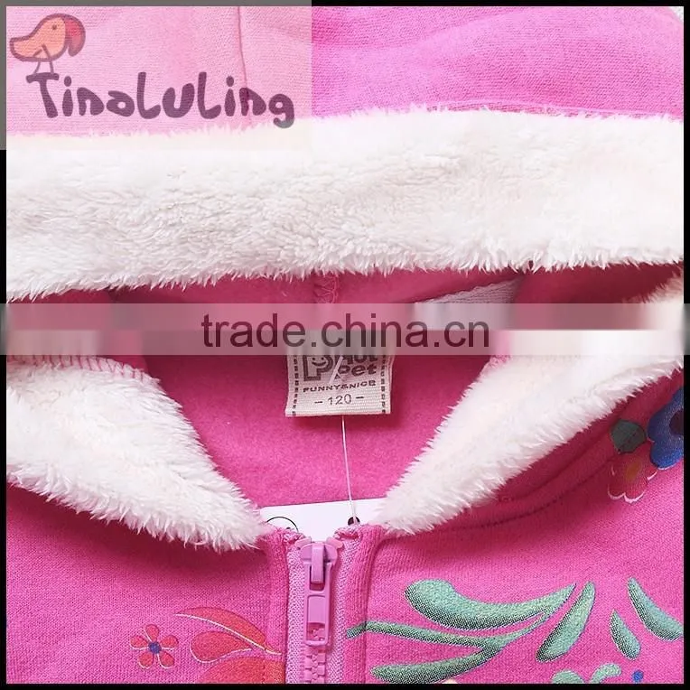 2015 high quality children clothing Kids Winter Jacket fleece jacket girls zip jackets