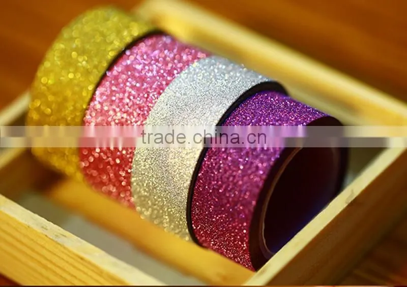 Multicolor paper tape customizable glitter paper tape different size decorative tape