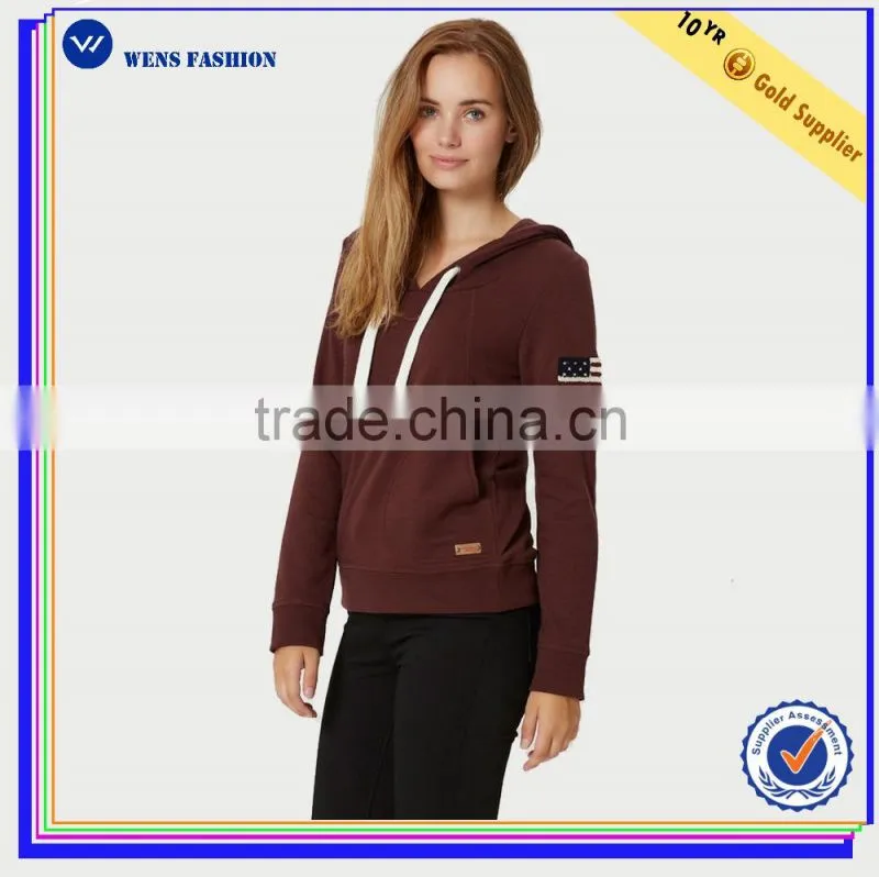 Costume women sweatshirt and custom sleeveless hoodie plain girls hoodies