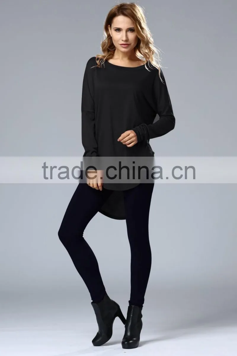 Factory direct soft long sleeve large size old fashion blouse for wholesale 2017