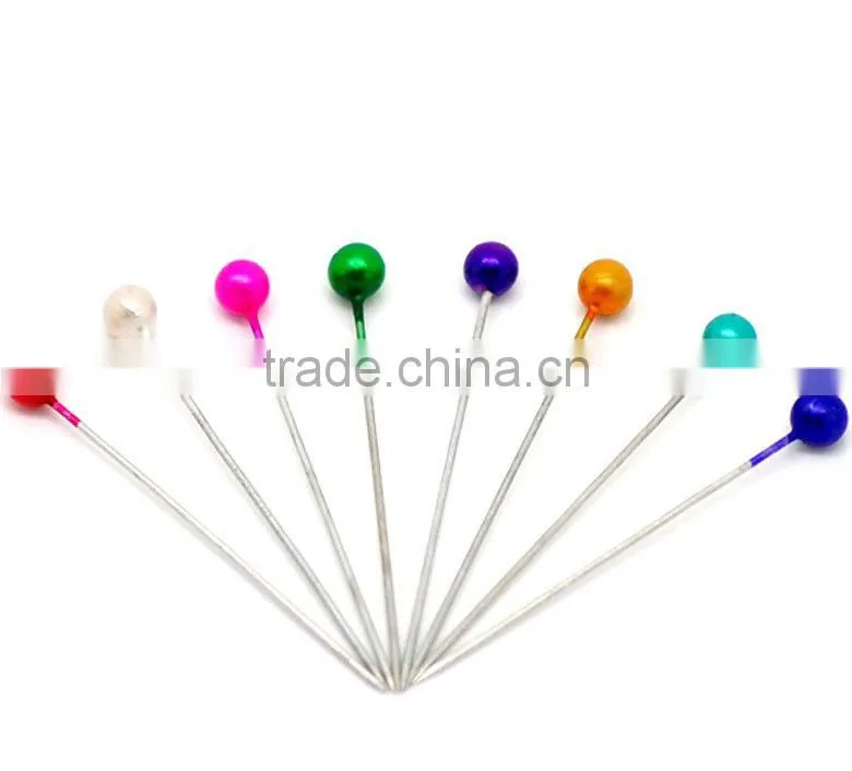 Mixed Color Ball Sewing Pins Plastic Knitting Needles