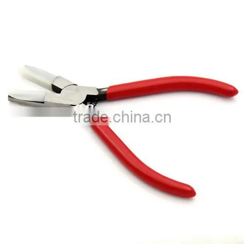 Red Plastic Jaw Pliers for Eyeglasses Jewelry Delicates