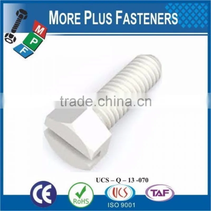 Made in Taiwan Metric Coarse Slotted Hexagonal Metric Thread Nylon Hexagon Polycarbonated Hex Head Plastic Screw