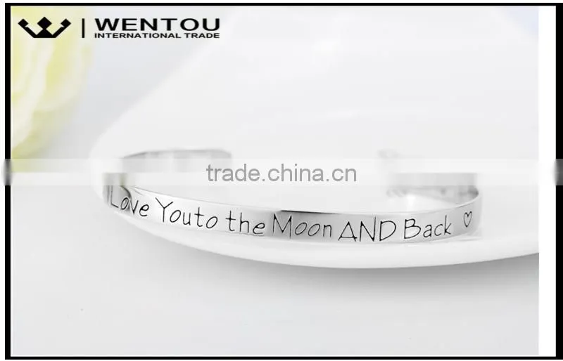 Lettering 925 sterling silver bracelet custom made girlfriend mom valentine