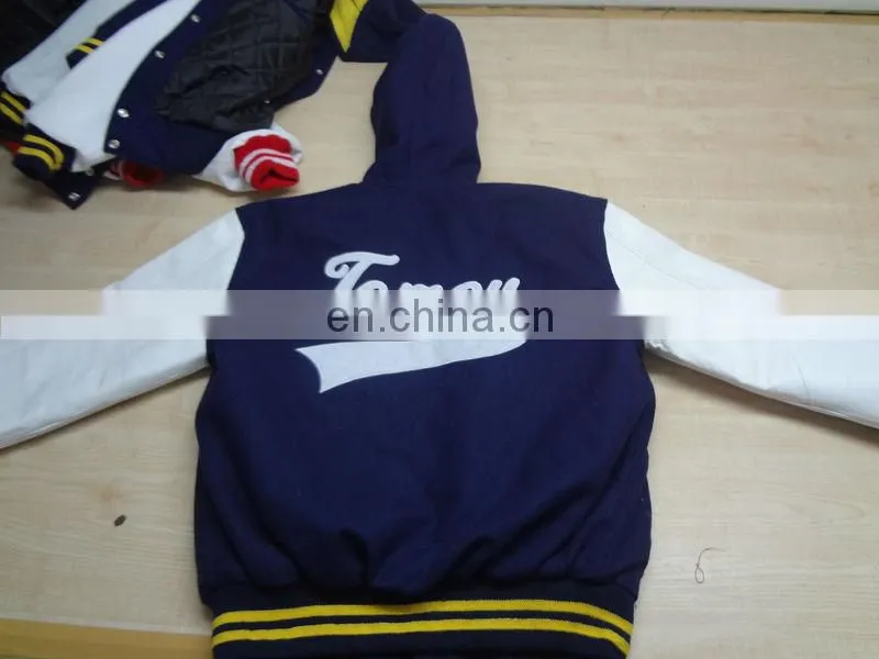 custom varsity football jacket black with patch