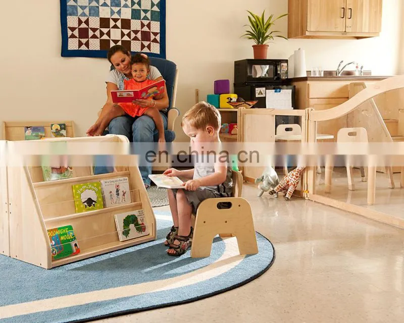 kindergarten Wooden kids barber chair small wooden children table chair