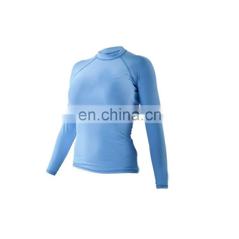 Custom printed women compression shirt rash guard